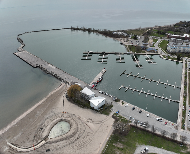 Drone photo of harbour